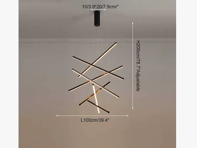 Ronin 7.0 suspended design armatuur goud - afbeelding 4 van  9