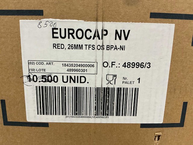 Rood kroonkurken 26mm (8500x) - afbeelding 4 van  5