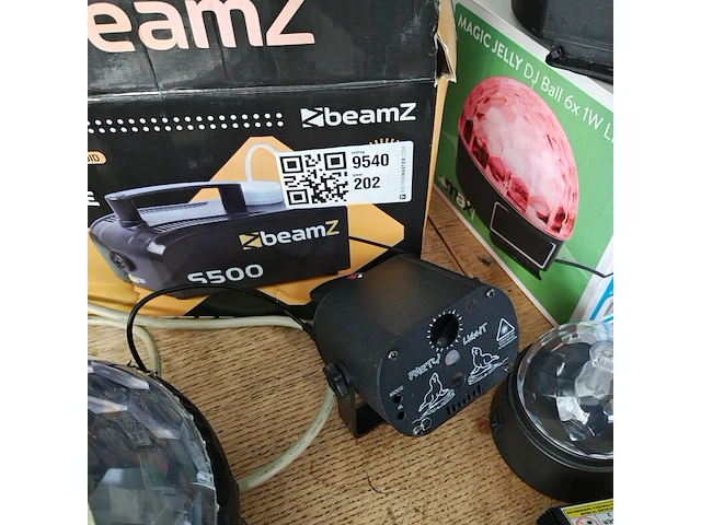 Rookmachine met discolamp en laser, beamz, s500 - afbeelding 2 van  2