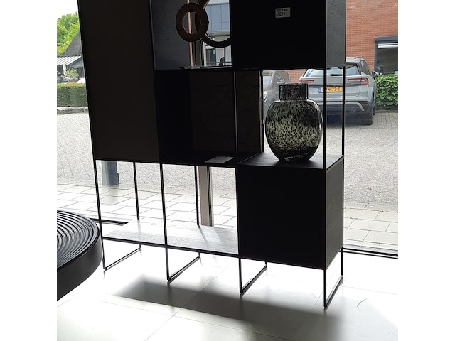 Roomdivider beek, cubic, zwart - afbeelding 5 van  9