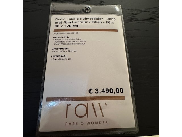 Roomdivider beek, cubic, zwart - afbeelding 2 van  7