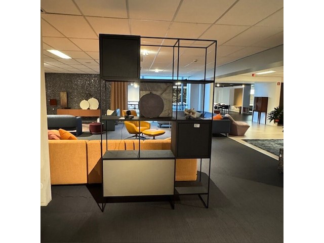Roomdivider, beek, cubic, zwart - afbeelding 1 van  5