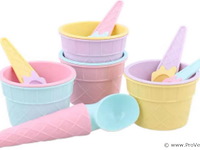 Roomijs bekers met ijs schep - afbeelding 2 van  2