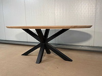 Roos ovale eetkamertafel - afbeelding 6 van  9