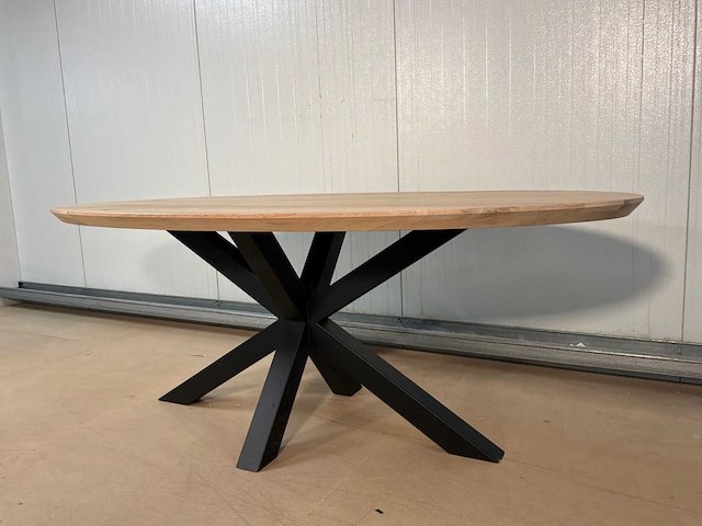 Roos ovale eetkamertafel - afbeelding 7 van  9