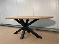 Roos ovale eetkamertafel - afbeelding 7 van  9