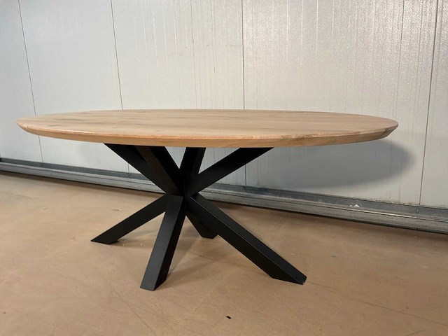 Roos ovale eetkamertafel - afbeelding 8 van  9