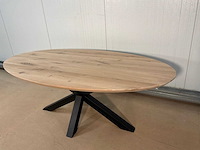 Roos ovale eetkamertafel - afbeelding 9 van  9