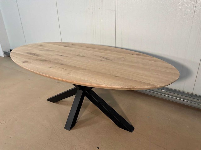Roos ovale eetkamertafel - afbeelding 2 van  9