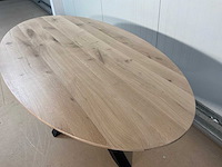 Roos ovale eetkamertafel - afbeelding 3 van  9