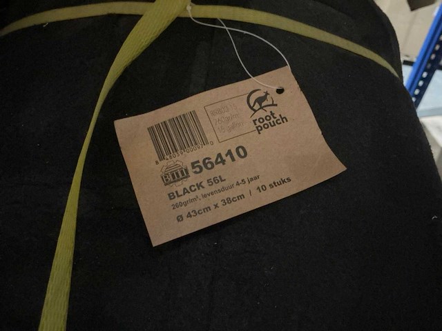 Root pouch black 3,8/16l/56l kweekzak (990x) - afbeelding 2 van  4