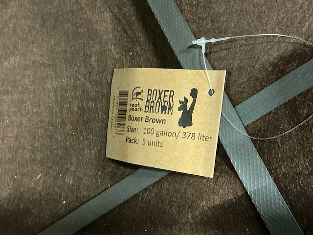 Root pouch boxer brown 378l kweekzak (110x) - afbeelding 2 van  4