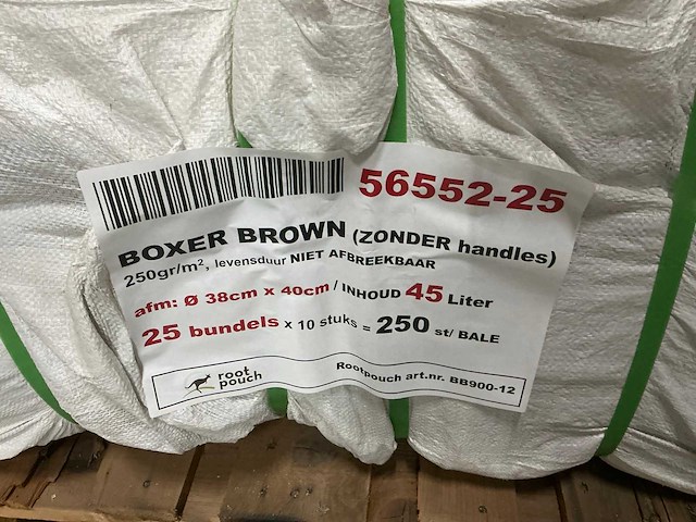 Root pouch boxer brown 45l kweekzak (410x) - afbeelding 4 van  5