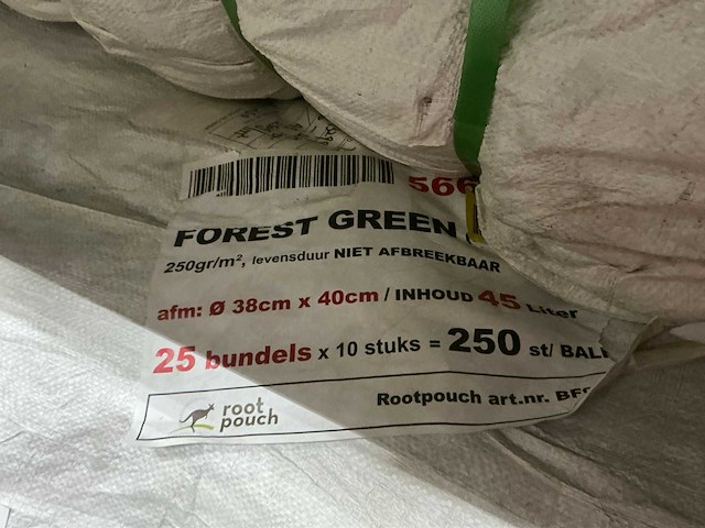 Root pouch boxer forest green 45l kweekzak (1150x) - afbeelding 3 van  3