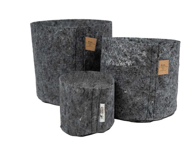 Root pouch charcoal 16l kweekzak (1600x) - afbeelding 1 van  4