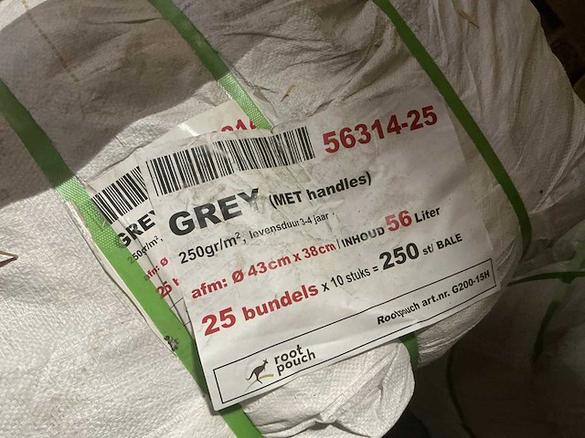 Root pouch grey 56 l kweekzak (375x) - afbeelding 2 van  3