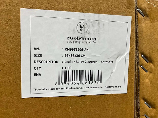 Rootsmann bulky locker 2 deuren antraciet - afbeelding 4 van  4