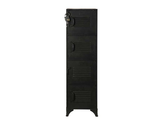 Rootsmann bulky locker 4 deurs zwart met optie slot - afbeelding 1 van  5