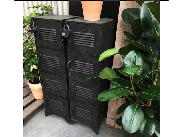 Rootsmann bulky locker 4 deurs zwart met optie slot - afbeelding 3 van  5
