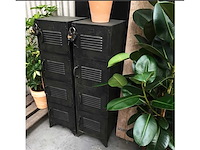Rootsmann bulky locker 4 deurs zwart met optie slot - afbeelding 3 van  5
