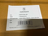 Rootsmann bulky locker 4 deurs zwart met optie slot - afbeelding 5 van  5