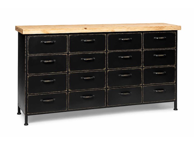 Rootsmann dressoir 16 laden licht topblad - afbeelding 1 van  4