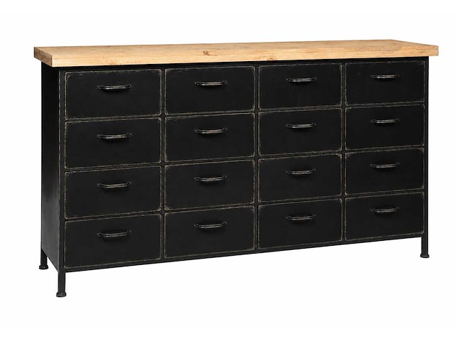 Rootsmann dressoir 16 laden licht topblad - afbeelding 1 van  4
