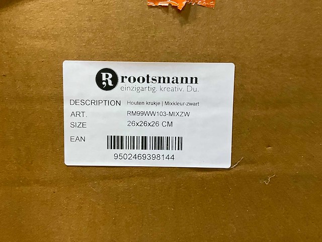 Rootsmann lage kruk mixkleur (2x) - afbeelding 5 van  5