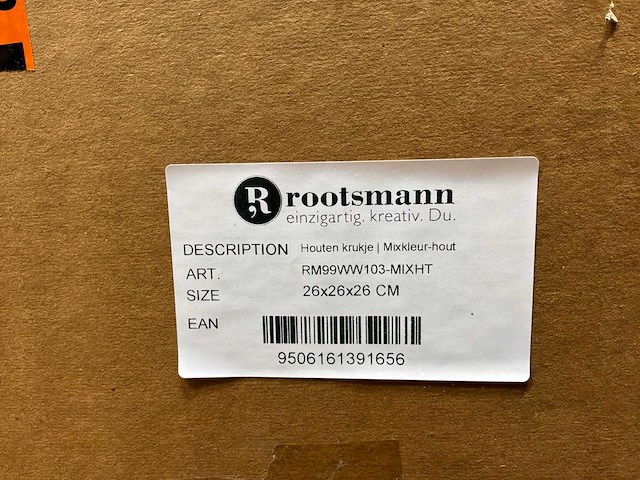 Rootsmann lage kruk mixkleur - afbeelding 5 van  5