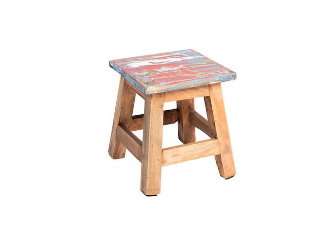 Rootsmann lage kruk mixkleur - afbeelding 1 van  5