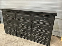Rootsmann retro stalen dressoir - afbeelding 2 van  6