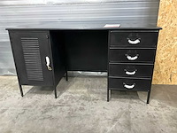 Rootsmann retro zwart stalen bureau - afbeelding 3 van  9
