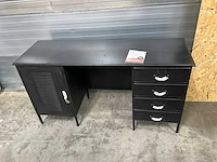 Rootsmann retro zwart stalen bureau - afbeelding 5 van  9