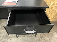 Rootsmann retro zwart stalen bureau - afbeelding 7 van  9