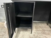 Rootsmann retro zwart stalen bureau - afbeelding 8 van  9