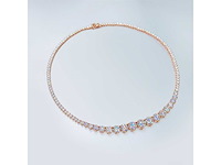 Rose collier met oplopende briljanten 25.00 carat totaal - afbeelding 4 van  10