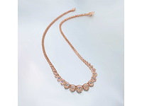 Rose collier met oplopende briljanten 25.00 carat totaal - afbeelding 9 van  10