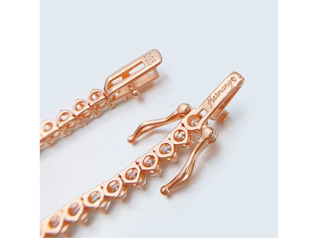 Rose collier met oplopende briljanten 25.00 carat totaal - afbeelding 6 van  10