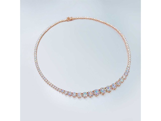 Rose collier met oplopende briljanten 25.00 carat - afbeelding 6 van  10