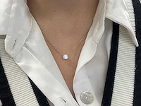 Rose gouden collier met een diamant van 1.00 carat - afbeelding 2 van  7