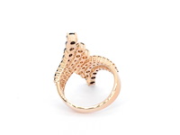 Rosé gouden ring met champagne en zwart gekleurde diamanten - afbeelding 9 van  11