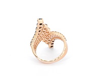 Rosé gouden ring met champagne en zwart gekleurde diamanten - afbeelding 7 van  9