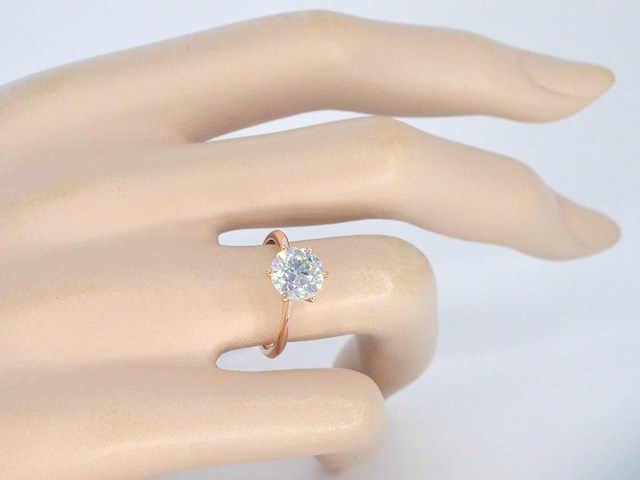 Rose gouden ring met een briljant geslepen diamanten van 2.00 carat - afbeelding 4 van  11