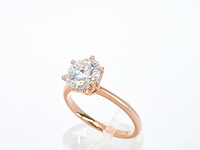Rose gouden ring met een briljant geslepen diamanten van 2.00 carat - afbeelding 6 van  11