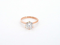 Rose gouden ring met een briljant geslepen diamanten van 2.00 carat - afbeelding 9 van  11