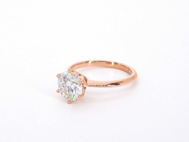 Rose gouden ring met een briljant geslepen diamanten van 2.00 carat - afbeelding 11 van  11