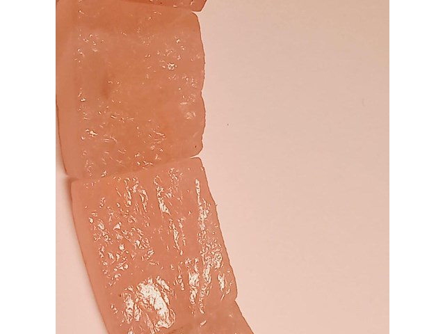 Rose quartz 'big necklace' massieve collier ketting met blokjes - afbeelding 3 van  3