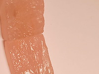 Rose quartz 'big necklace' massieve collier ketting met blokjes - afbeelding 3 van  3