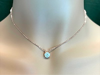 Rose solitair halsketting met briljant - afbeelding 4 van  4