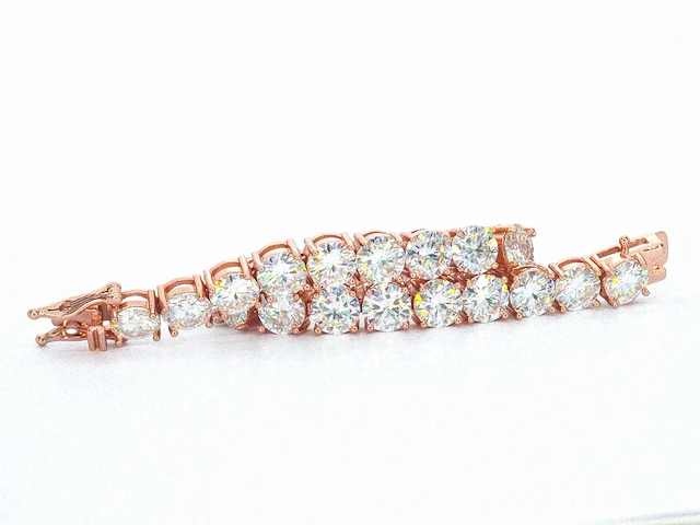 Rose tennisarmband briljant - afbeelding 6 van  9